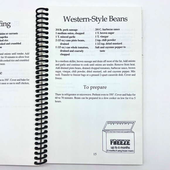 Fix Freeze Take & Bake Cookbook Spiral Bound 101 Dishes For Make Ahead Meals - Picture 4 of 8